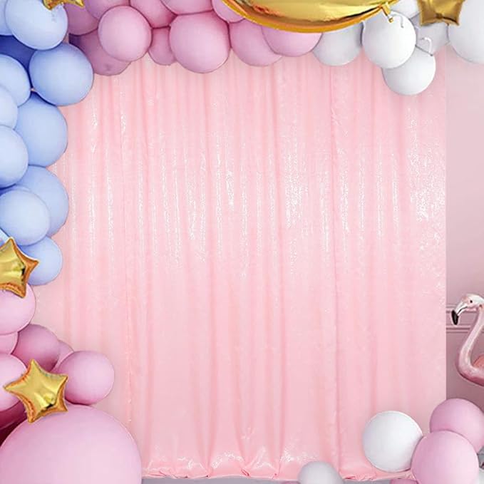 ShinyBeauty Pink Sequin Photo Backdrop 4FTx8FT by ShinyBeauty