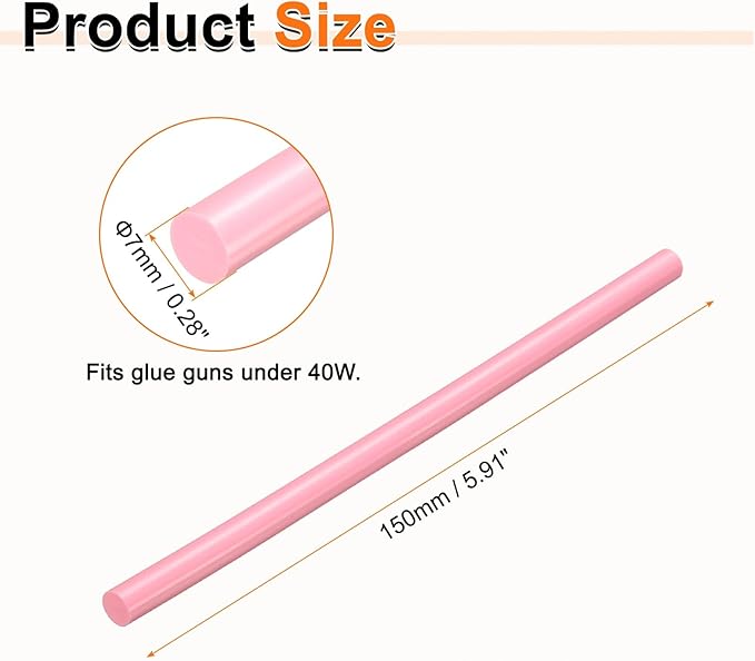 HARFINGTON 10pcs Hot Glue Sticks 0.28" Dia x 5.91" Long EVA Mini Hot Melt - Image 2