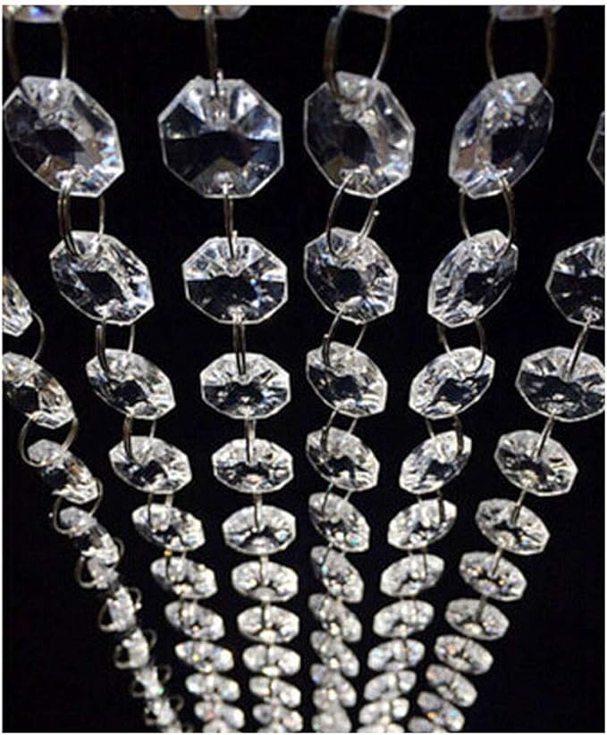 WAZHRMGHG Clear Acrylic Crystal Garland Strands Hanging Chandelier Bead Chain by WAZHRMGHG