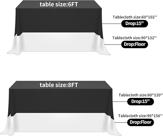 Rectangle Tablecloth 90x156 inch Washable Polyester Fabric Table Cloth - Image 3