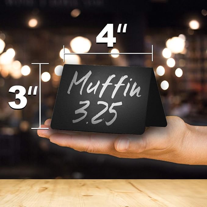 20 Pack Chalkboard Tent Signs 4x3 – Mini Tabletop Food Labels - Image 4