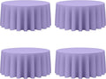 BRILLMAX 4 Pack Lavender Round Tablecloths 132 Inch by BRILLMAX