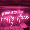 This Is Our Happy Place Neon Sign, Custom Bedroom LED Neon Light Home Bedroom by BELISAMA