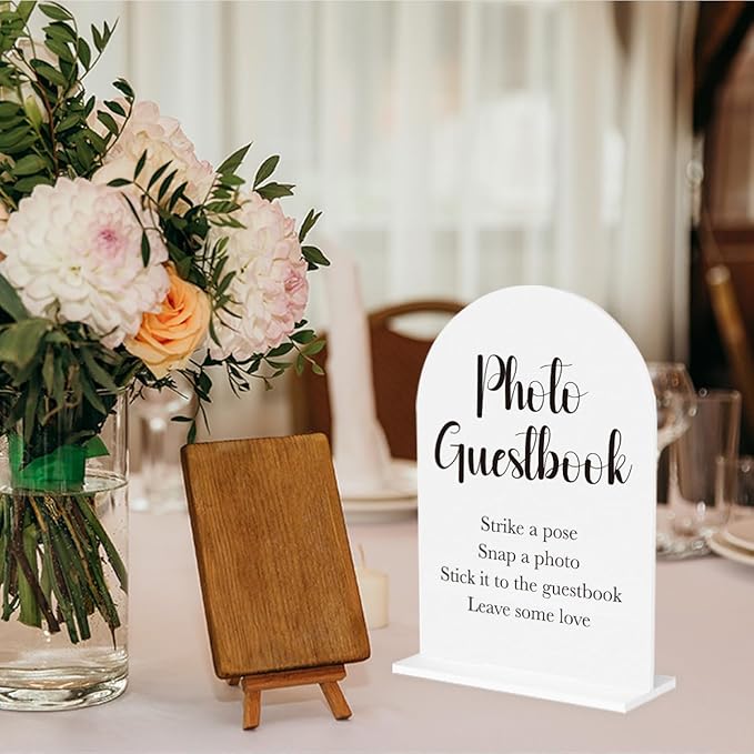 Photo Guest Book Sign for Wedding Acrylic Arch Wedding Bridal Shower Baby - Image 5