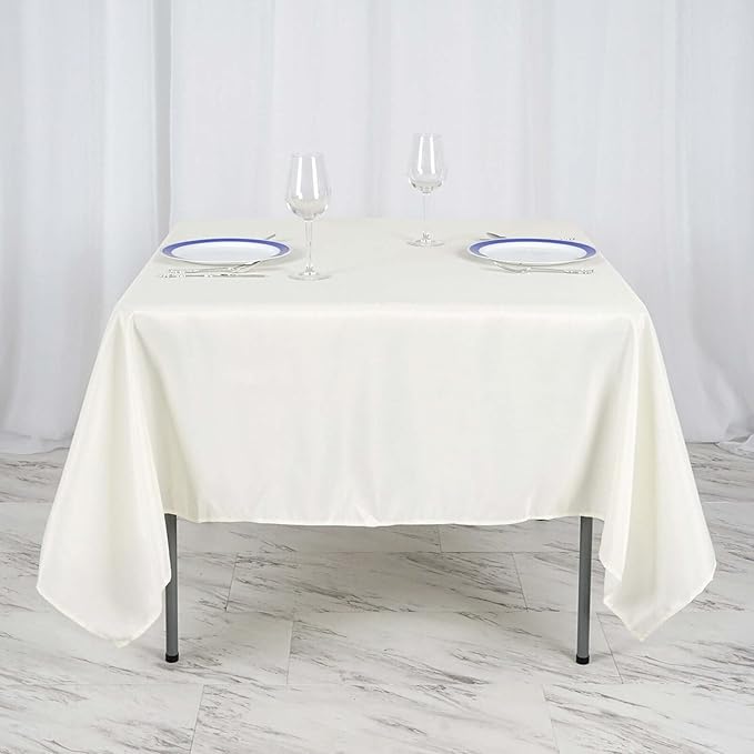 Efavormart 70" Square Linens Ivory Wholesale Linens Polyester Square Linen - Image 7
