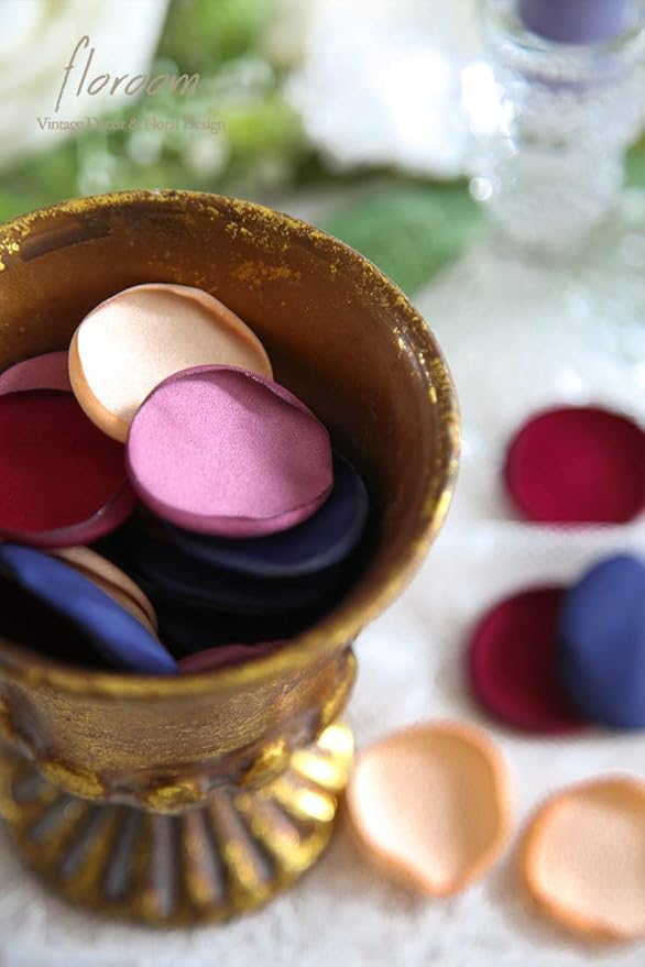 Floroom 300pcs Rose Petals Burgundy Maroon Faux Silk Flower Petals - Image 4