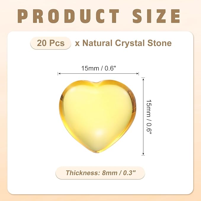 PATIKIL 20 Pcs Natural Heart Shaped Crystal Stone, 0.6 Inch Mini Polished Love - Image 2