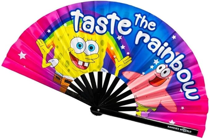 Kandies World UV Reactive Custom Festival Folding Hand Fan by KandiesWorld