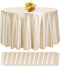 12 Pack 120 Inch Champagne Satin Tablecloth by fani