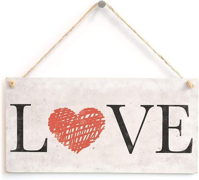 Rustic Wooden Signs Love Romantic Anniversary Valentines Day Wedding Signs Love by Eletina