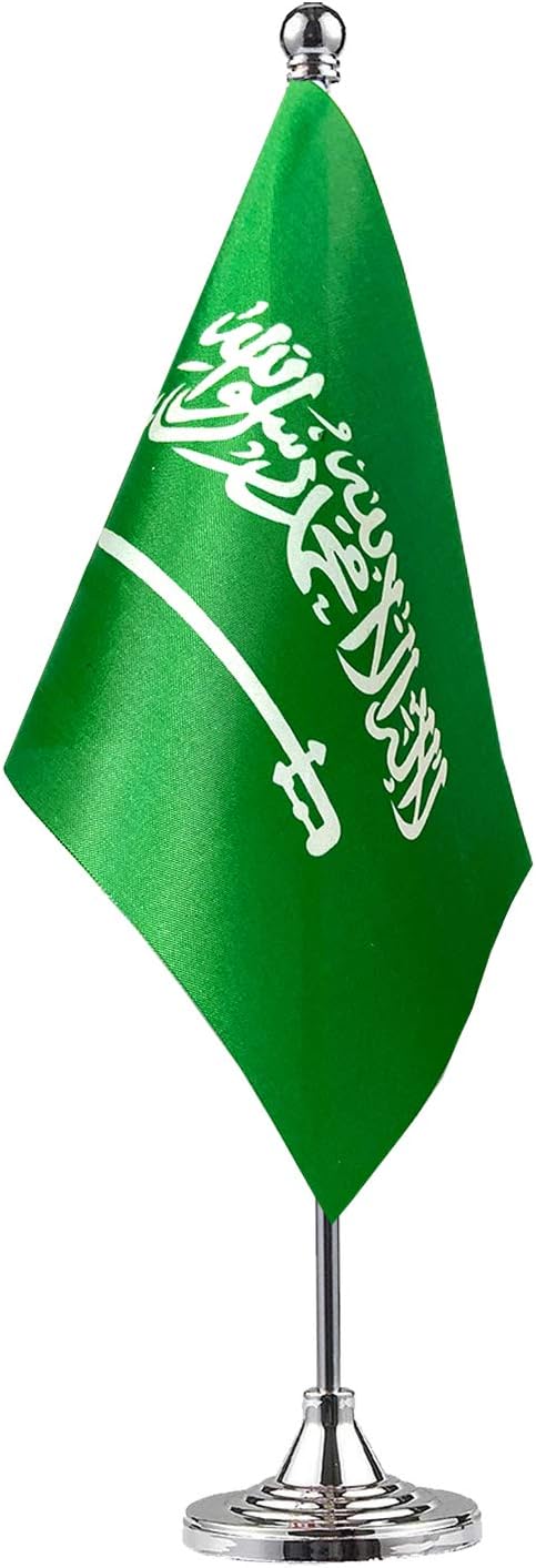 GentleGirl.USA Saudi Arabia Table Flags, Stick Small Mini Saudi Arabian Flag by GentleGirl