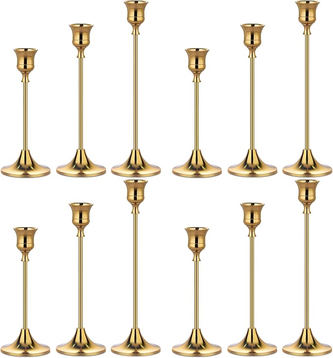 Metal Candle Holders for Candlesticks Taper Candlestick Holders Set Vintage by Unknown