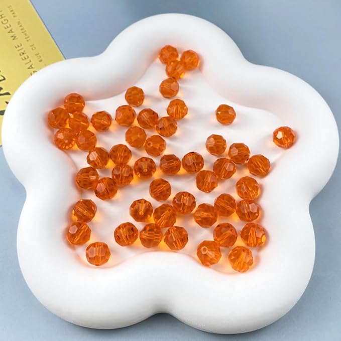 400 PCS 4mm Crystal Glass Beads Round Multiple Faceted Loose Spacer Glass Beads - Image 6