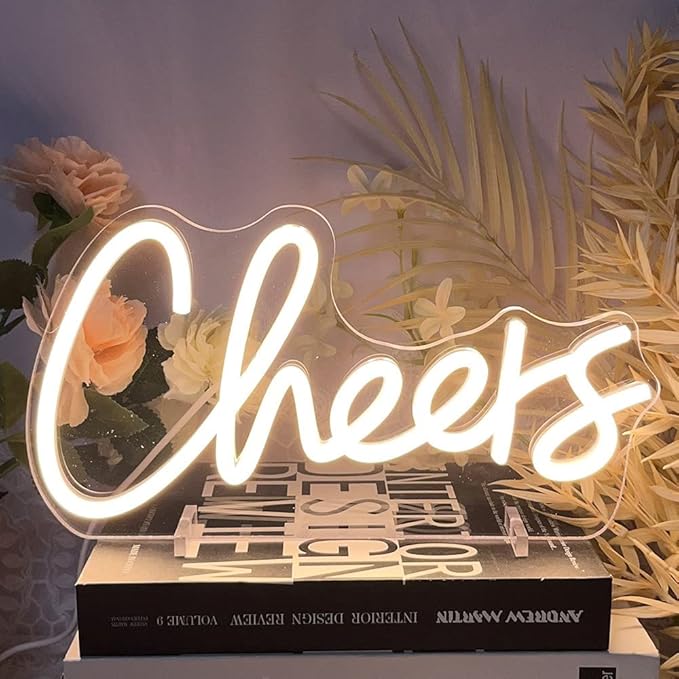 Cheers Table Number Neon Sign Desk Lamp Night Light Wedding Letter LED Neon - Image 6