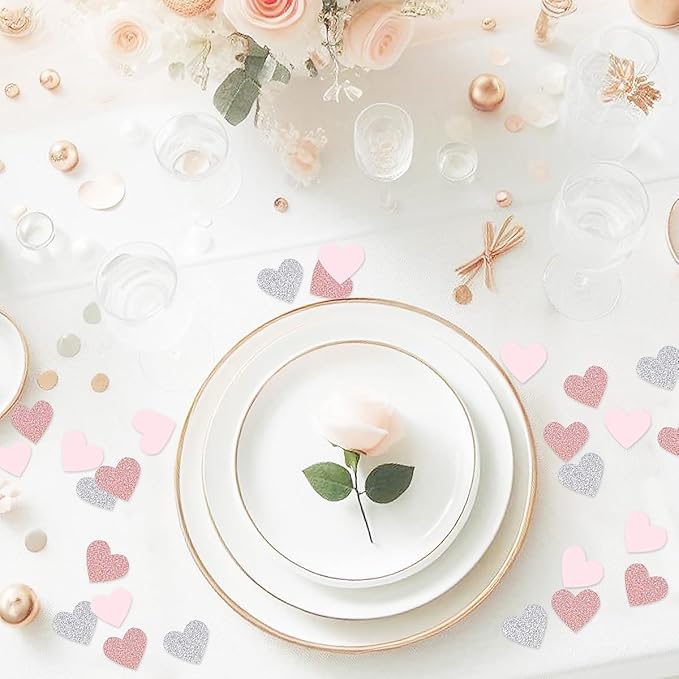 Rose Gold Pink Silver Party Decorations - Image 2