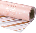 LeZakaa Reversible Pink Birthday Wrapping Paper Roll by LeZakaa
