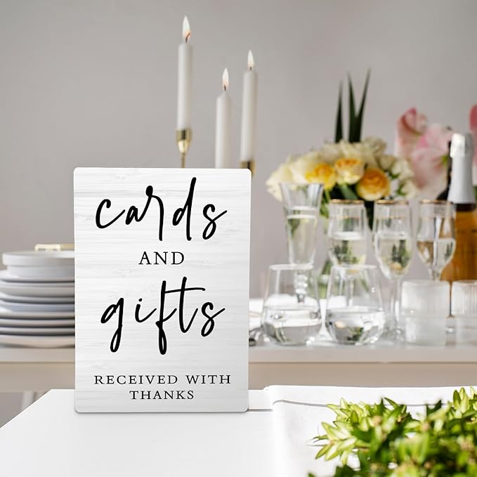 Cards And Gifts Wedding Sign, 5x7inch - Image 3