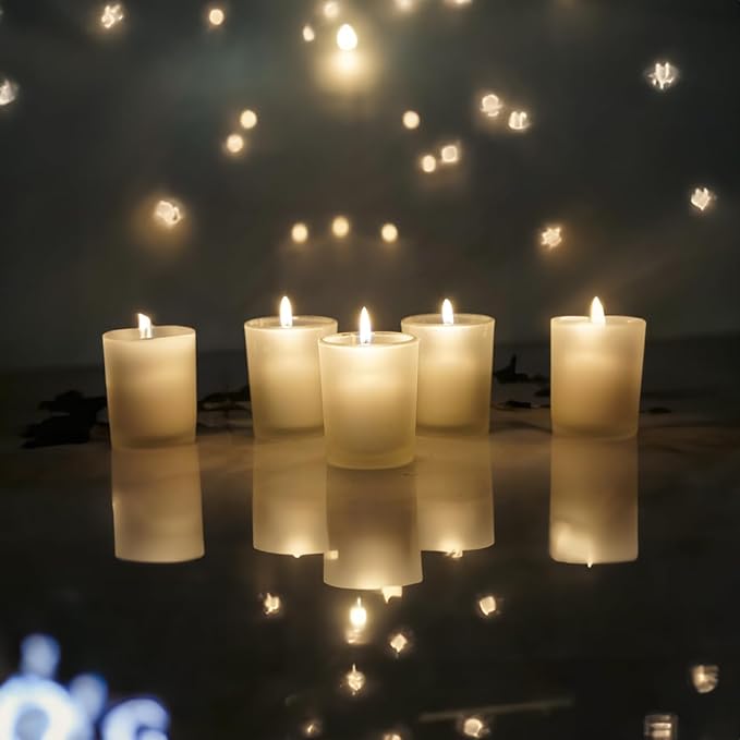 WGV Frosted Tea Light Votive Candle Holder 2.2x2.75, Tiny Utility Cylinder - Image 3