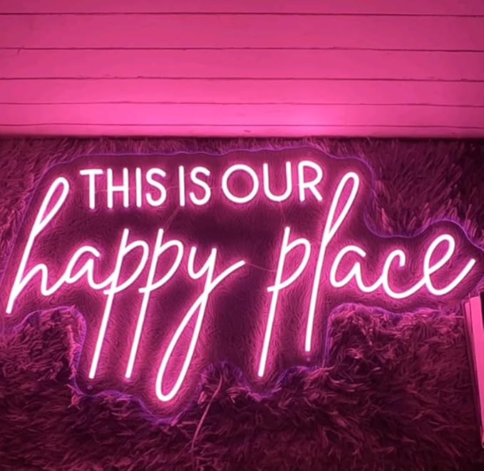 This Is Our Happy Place Neon Sign, Custom Bedroom LED Neon Light Home Bedroom - Image 2