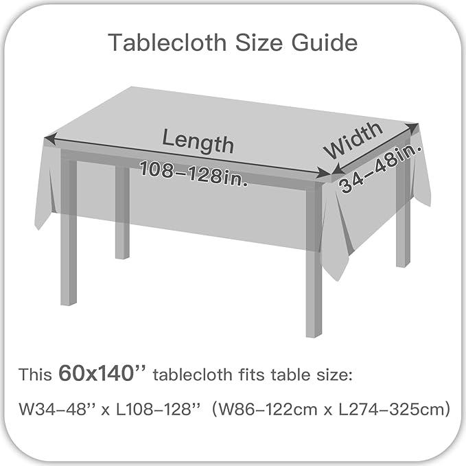 maxmill Rectangular Tablecloth Linen Texture Stain Proof Waterproof Wrinkle - Image 7
