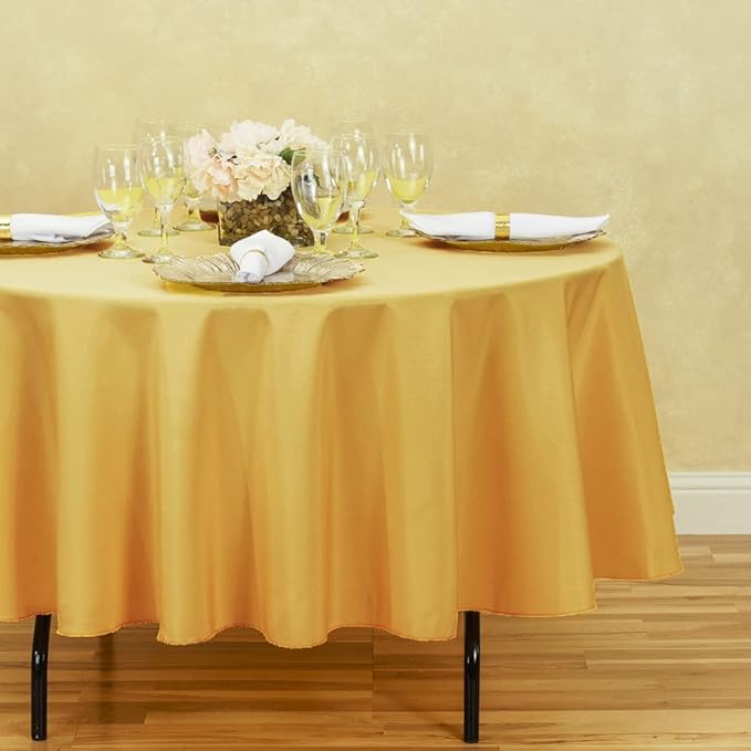LinenTablecloth Round Polyester Tablecloth - Image 2