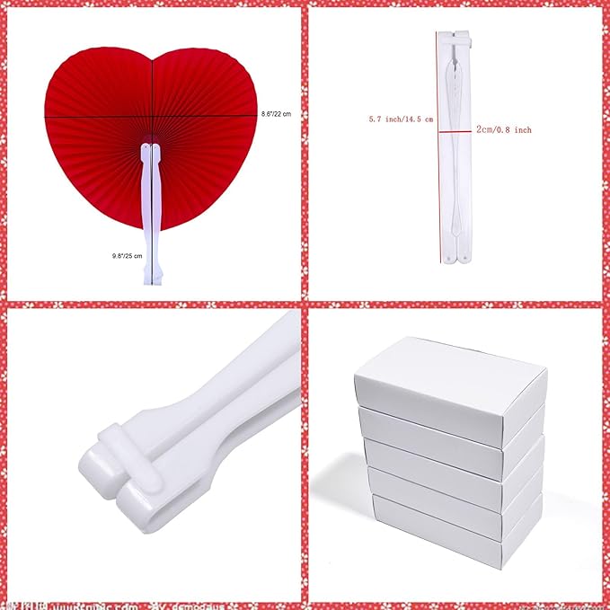 12 Packs Decorative Paper Folding Hand Fans Handheld - Image 2
