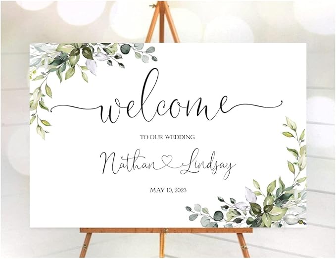 Wedding Welcome Sign, Personalized Custom Wedding Sign, Printed Wedding sign - Image 6