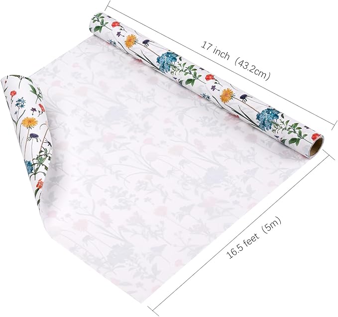 WRAPAHOLIC Kraft Wildflower Wrapping Paper - Image 4
