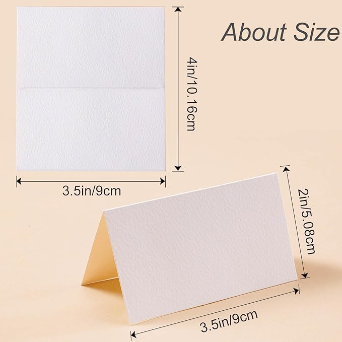 60 Pcs Premium Place Cards, 2x3.5in Small Tent Cards, Blank Fillable Banquet - Image 2
