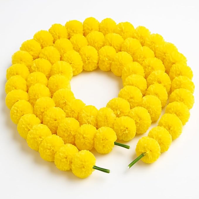 Artificial Marigold Flowers Garland - Image 2