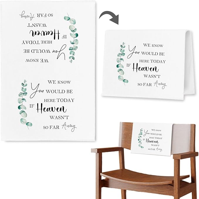 In Loving Memory Wedding Sign, If Heaven Wasn't so Far Away Reserved Chair Sign by Unknown