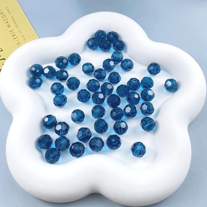 200 PCS 6mm Crystal Glass Beads Round Multiple Faceted Loose Spacer Glass Beads - Image 6
