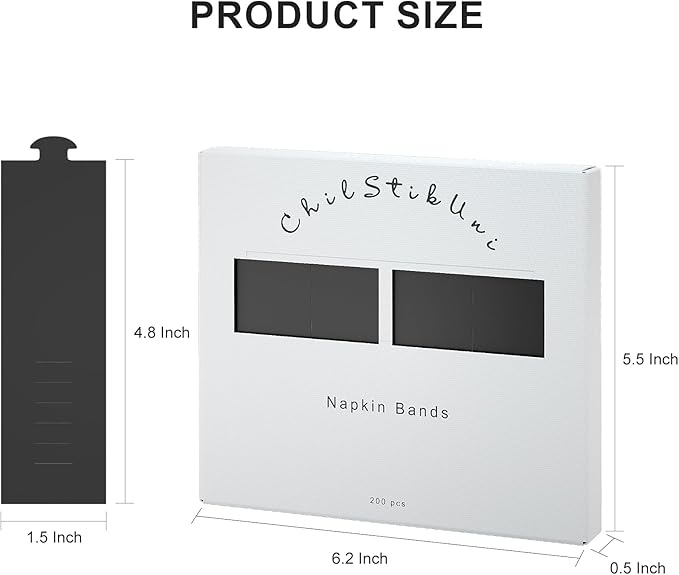 Polymer Material Reusable Napkin Band, Glue-Free Tear-Proof Water Resistant - Image 7