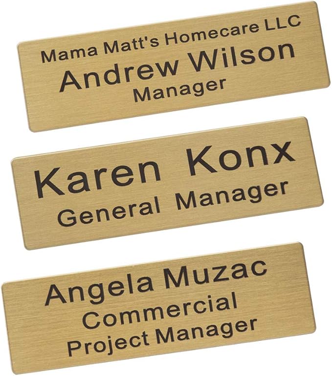 Custom Metal Engraved Name Tag Badge - Image 2