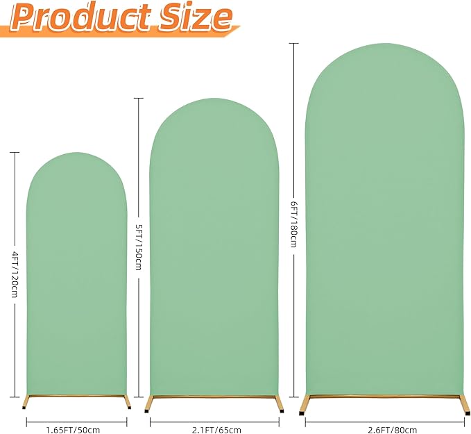 Wedding Arch Cover 5FT Arch Backdrop Cover Spandex Fitted Arch Cover - Image 2