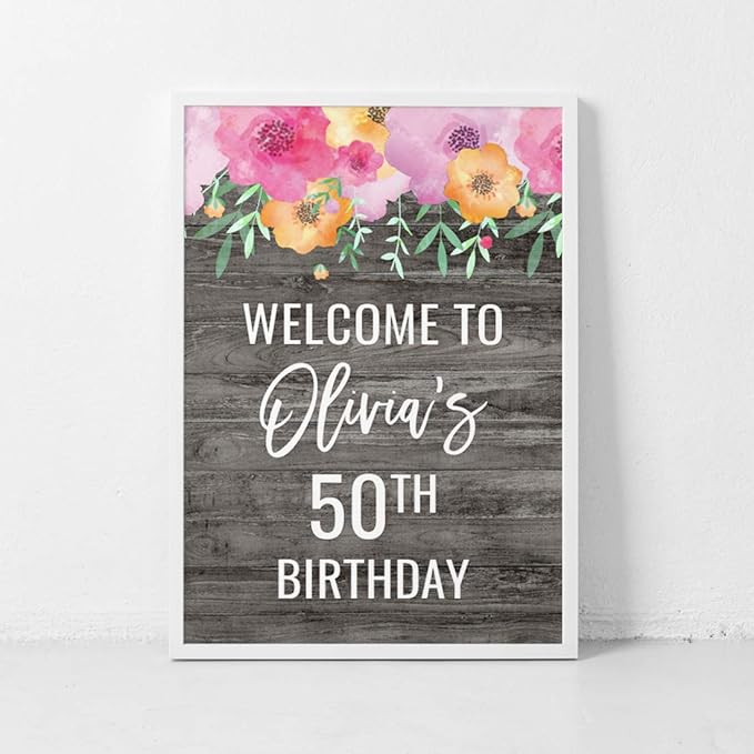 Andaz Press Personalized Extra Large Birthday Easel Board Party Sign, 12x18-inch - Image 4