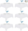 Fitable 6 Pack White Square Tablecloths by Fitable
