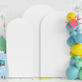 Fomcet Set of 3 Wedding Arch Cover 6FT, 7.2FT White 2-Sided Round Top Spandex by Fomcet
