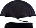 Amajiji 8.27" Hand Held Bamboo Silk Folding Fan Hand Fan, Chinese/Japanese by Amajiji