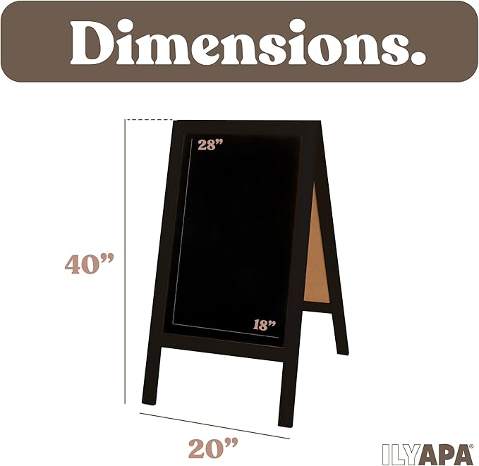 Ilyapa Wooden A-Frame Chalkboard Sign - Image 2