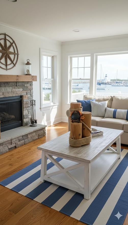 Set of 3 Nautical Wood Piling Decorations – Real Wooden Pier Posts - Image 5