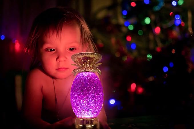 YAKii 9.5" Pineapple LED Color Changing Shine Lamp, Swirling Water Waves Lamp - Image 9