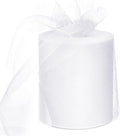 6" x 200 Yards White Tulle Fabric Rolls by GCVOPTON