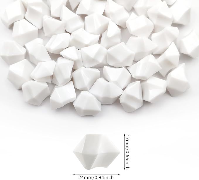 White Vase Fillers for Home Decor, Fake Crushed Ice Cubes, Vase Fillers - Image 2