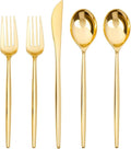 SUT 300 Pcs Gold Plastic Cutlery, 100 Gold Plastic Spoons, 100 Gold Plastic by SeeYouTomorrow