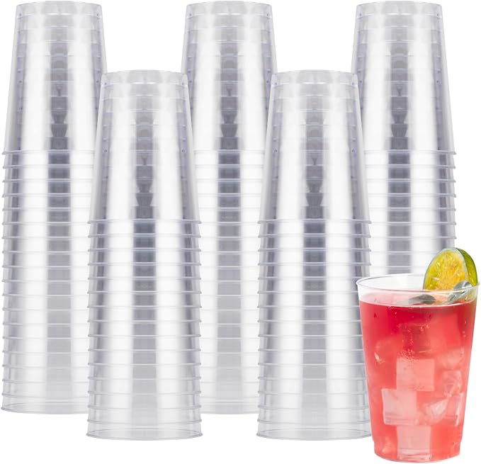 Goodluck 100PCS 10oz Clear Plastic Cups by GoodLuck
