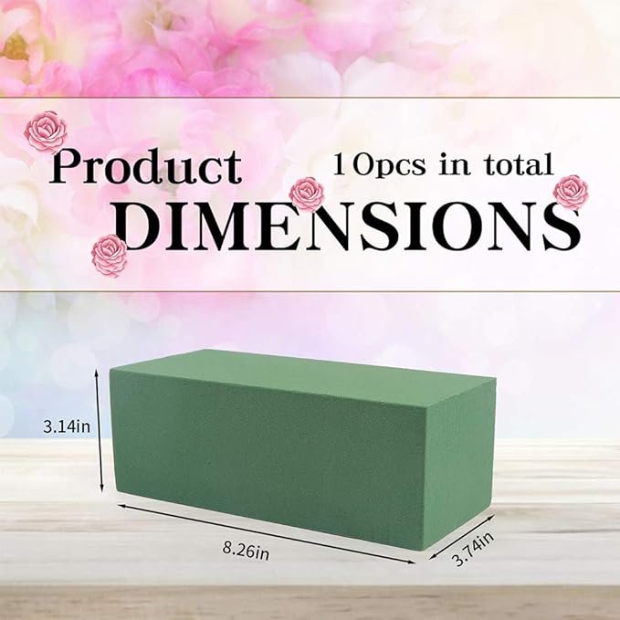 CCINEE Floral Foam Bricks, Florist Foam Green Wet Blocks Supplies - Image 2