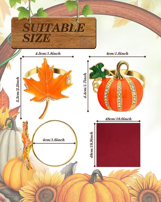 KPOSIYA 24 Pcs Fall and Christmas Napkin Set - Image 4