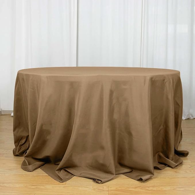 Efavormart Round Tablecloth, 132 Inch Stain & Wrinkle Resistant Washable Table by efavormart