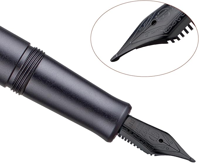 Hongdian M2 Black Forest Mini Fountain Pen, Long Blade Nib & Sleek Shape - Image 3